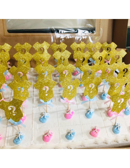 Adornos de Cupcake Alissar 30 Piezas Revelación de Género