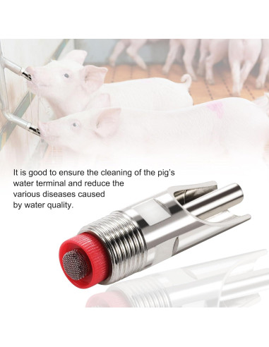 Bebedero Automático para Cerdos uxcell 2 Pcs Acero Inoxidable