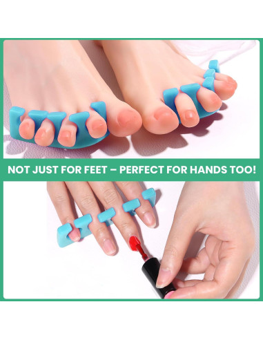Separadores de Dedos de Gel Iconikal 8 Piezas Reutilizables