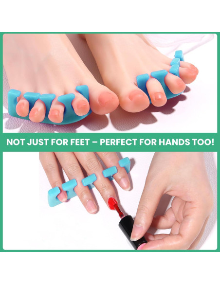 Separadores de Dedos de Gel Iconikal 8 Piezas Reutilizables