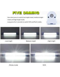 Luz LED recargable LETOUR Tubo 4000 lúmenes 5200mAh 2