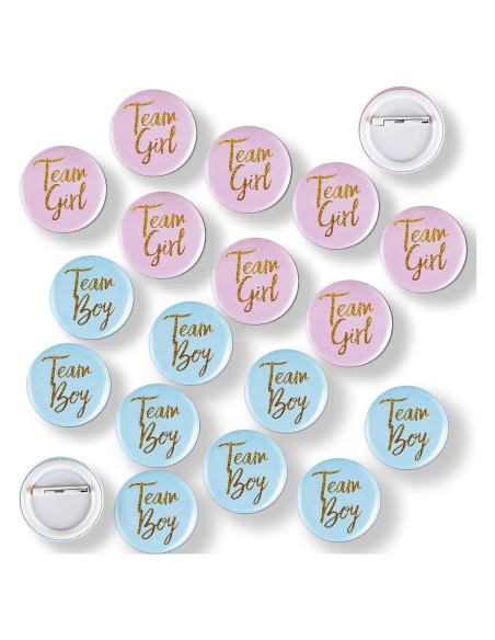 Pins de Botón Revelación de Género 30 Pcs - Gentlife Pins de Botón Revelación de Género 30 Pcs - Gentlife