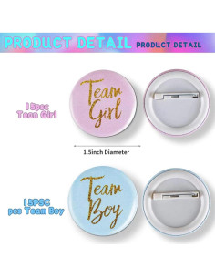 Pins de Botón Revelación de Género 30 Pcs - Gentlife 2