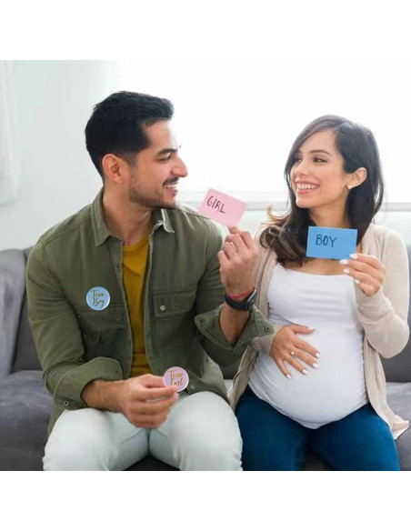 Pins de Botón Revelación de Género 30 Pcs - Gentlife Pins de Botón Revelación de Género 30 Pcs - Gentlife