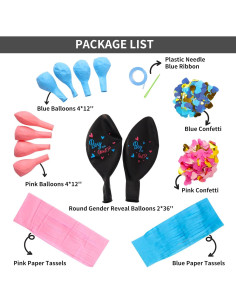 Kit de Globos Revelación de Género 16 Piezas SERONLINE 2