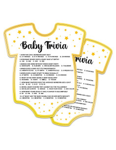 Juego de Baby Shower Misaidou 30 Tarjetas de Trivia Neutro
