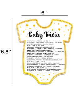 Juego de Baby Shower Misaidou 30 Tarjetas de Trivia Neutro 2