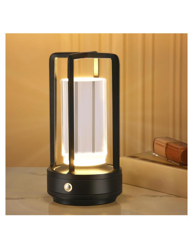 Lámpara de Mesa LED Recargable Anxingtools 23.8cm Negra