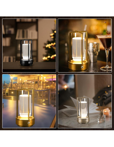 Lámpara de Mesa LED Recargable Anxingtools 23.8cm Negra