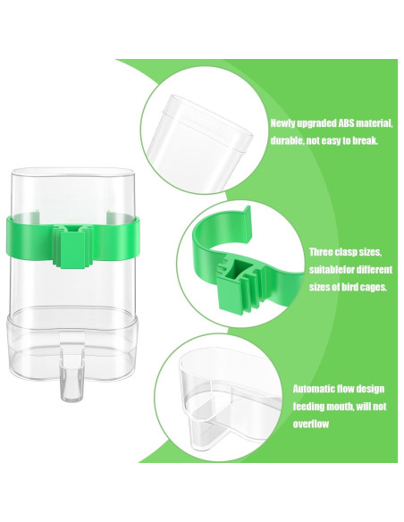 Dispensador de Agua para Aves CLPOAWC 2 Pcs Automático 7.37x3.30cm Dispensador de Agua para Aves CLPOAWC 2 Pcs Automático 7.37x3.30cm
