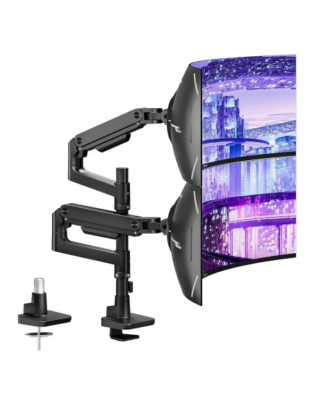 Soporte Doble para Monitor ARES WING 17-49" Negro