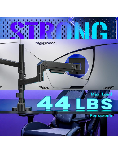 Soporte Doble para Monitor ARES WING 17-49" Negro