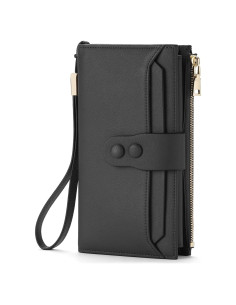 Cartera Grande de Cuero Genuino SENDEFN con Bloqueo RFID