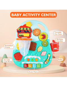 Andador Eners Verde 2 en 1 para Bebés con Música 2