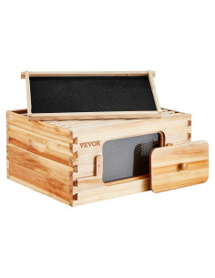 Caja de Colmena Profunda VEVOR 10 Marcos con Ventanas