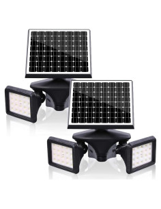 EMANER Luz Solar Exterior 2 Unidades 4500mAh IP65