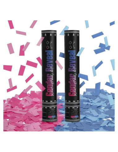 Cañón de Confeti DOUKEE Revelación de Género 2PK Rosa y Azul