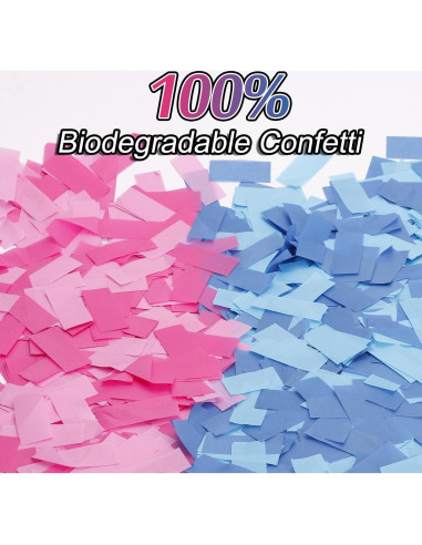 Cañón de Confeti DOUKEE Revelación de Género 2PK Rosa y Azul