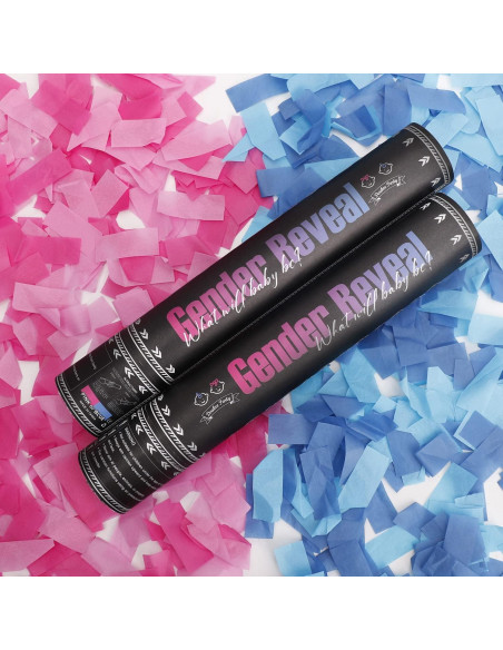 Cañón de Confeti DOUKEE Revelación de Género 2PK Rosa y Azul