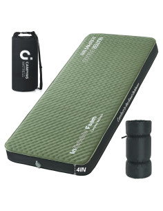 Colchoneta de Camping CYMULA Twin 4cm Autoinflable Verde