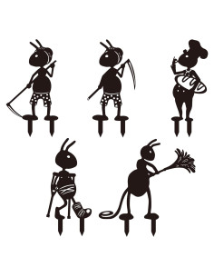 Estacas de Jardín CUweipeng - 5 Piezas de Hormigas Divertidas