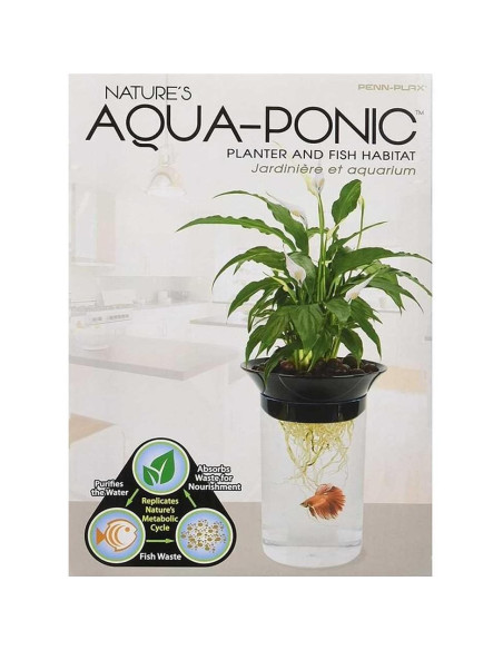 Acuario Acuapónico Penn-Plax APON1 0.5 Galones para Betta
