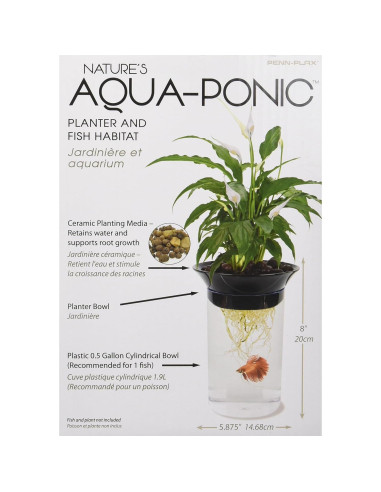 Acuario Acuapónico Penn-Plax APON1 0.5 Galones para Betta