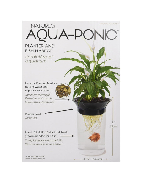 Acuario Acuapónico Penn-Plax APON1 0.5 Galones para Betta