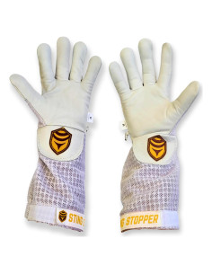 Guantes de Apicultura Foxhound Blanco Pequeño Cuero de Cabra
