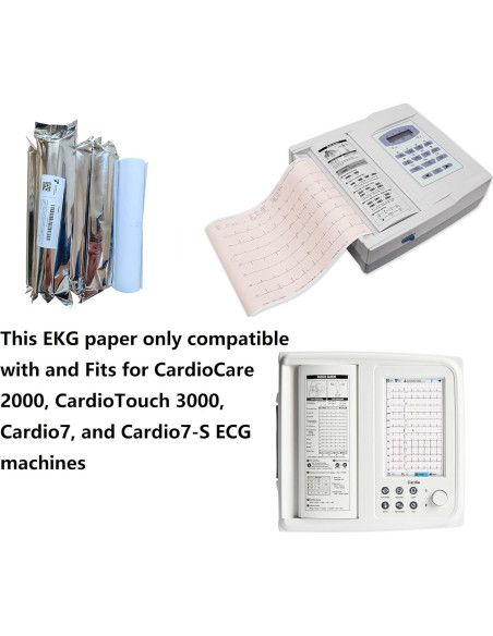 5 Rollos de Papel ECG Premium Fuyatina 215mm x 25m para BioNet