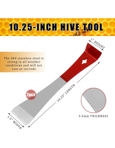 Juego de 2 herramientas FICARTS para apicultores - Acero inoxidable 2