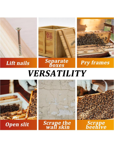 Juego de 2 herramientas FICARTS para apicultores - Acero inoxidable