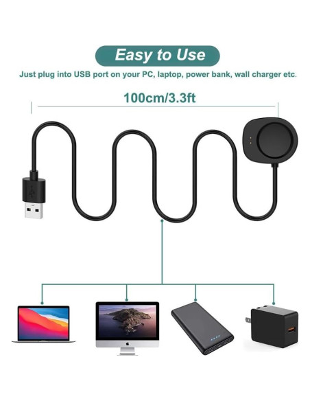 Cable de Carga Rápida Baifosrest para Amazfit T-Rex 3 y Balance