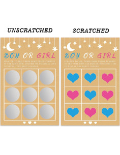 Tarjetas de Raspado Revelación de Género Senfaro 25 Pzas 2