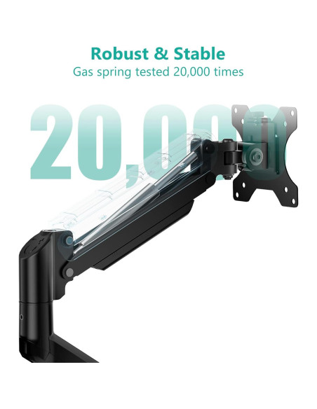 Soporte de Monitor WALI GSMP001N Ajustable 17-34" Negro