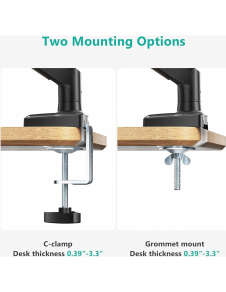Soporte de Monitor WALI GSMP001N Ajustable 17-34" Negro