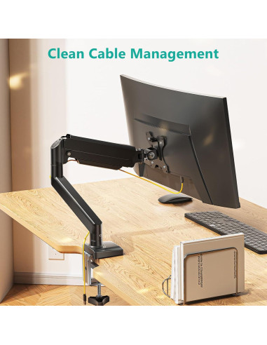 Soporte de Monitor WALI GSMP001N Ajustable 17-34" Negro