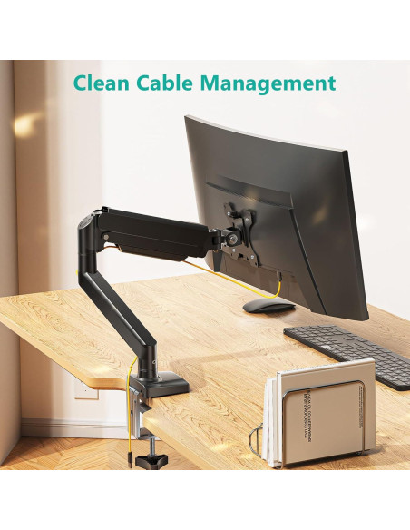 Soporte de Monitor WALI GSMP001N Ajustable 17-34" Negro