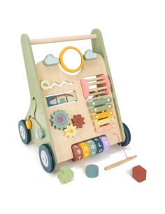 Andador de Madera Montessori Takeeyce Verde 2 en 1 para Bebés