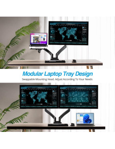 Soporte Doble para Monitor AVLT 17-43" + Dock USB-C 7 en 1 2