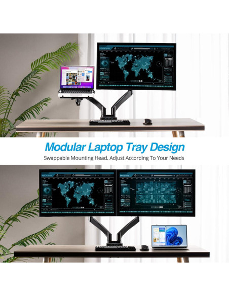 Soporte Doble para Monitor AVLT 17-43" + Dock USB-C 7 en 1 Soporte Doble para Monitor AVLT 17-43" + Dock USB-C 7 en 1