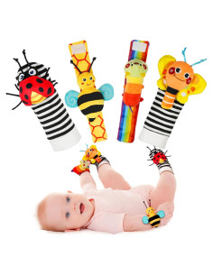Conjunto de Calcetines Sonajeros Infinno Baby - 4 Piezas para Bebés