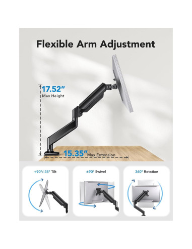 Brazo de Monitor HUANUO 13-34" Ajustable VESA 75/100mm