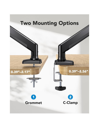 Brazo de Monitor HUANUO 13-34" Ajustable VESA 75/100mm