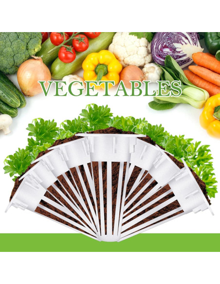 Cunhill Kit Hidropónico 100 Piezas Cestas y Etiquetas Blancas