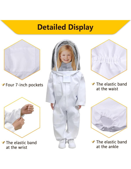 Traje de Apicultura para Niños PNKKODW M Transpirable