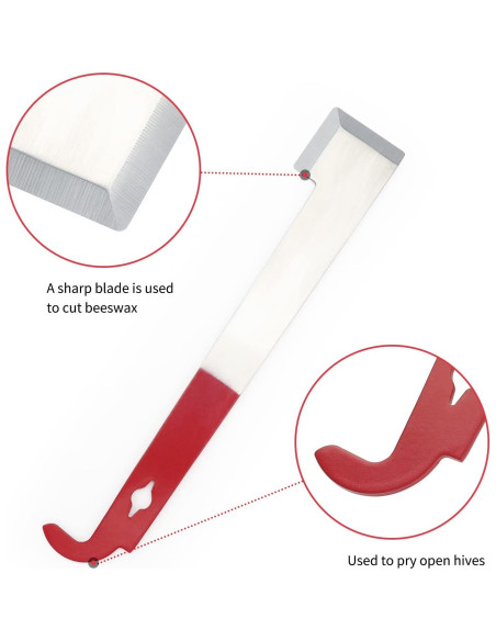 KINGLAKE J Hook de Acero para Colmena 26,67 cm Raspador