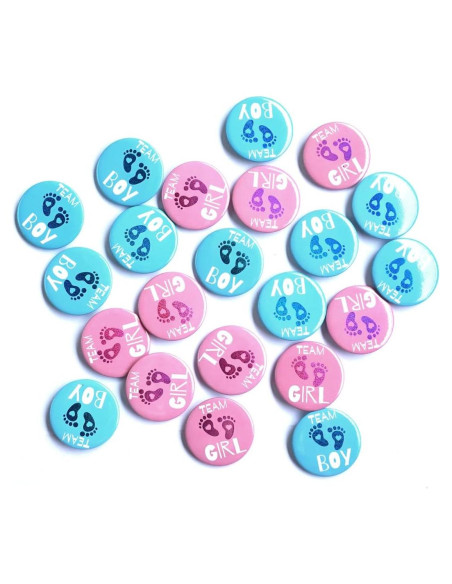 50 Insignias Revelación de Género JEWSUN 4.32 cm Duraderas 50 Insignias Revelación de Género JEWSUN 4.32 cm Duraderas