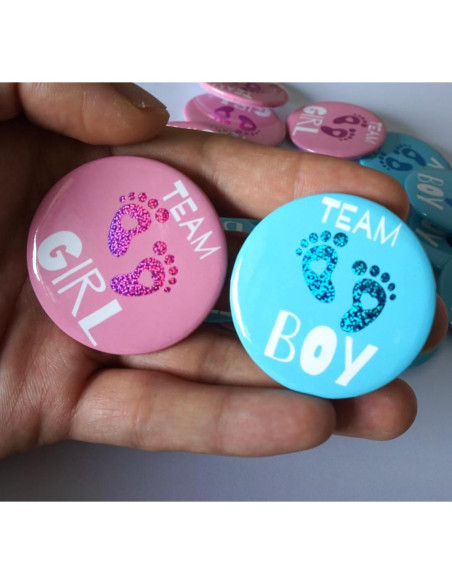 50 Insignias Revelación de Género JEWSUN 4.32 cm Duraderas 50 Insignias Revelación de Género JEWSUN 4.32 cm Duraderas