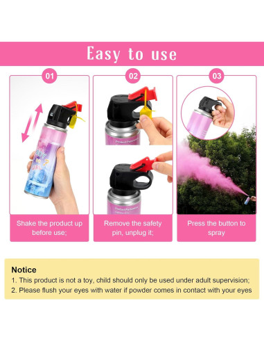 Extintor Revelación de Género QIYVLOS Rosa 0.11 kg